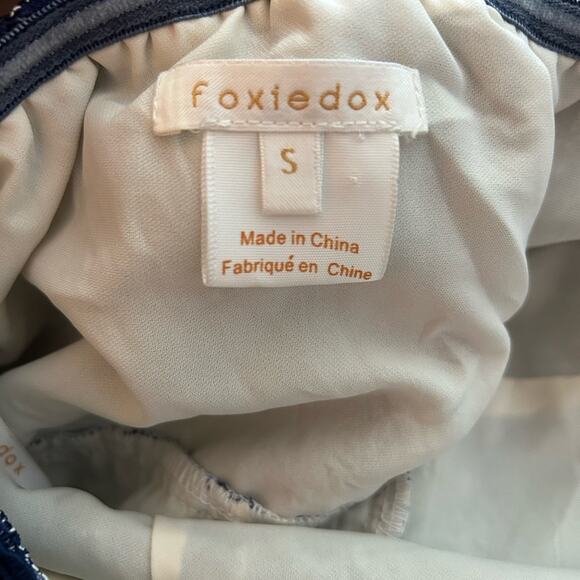 Anthropologie foxiedox daleyza blue lace halter romper sz small shower outfit - Picture 8 of 11